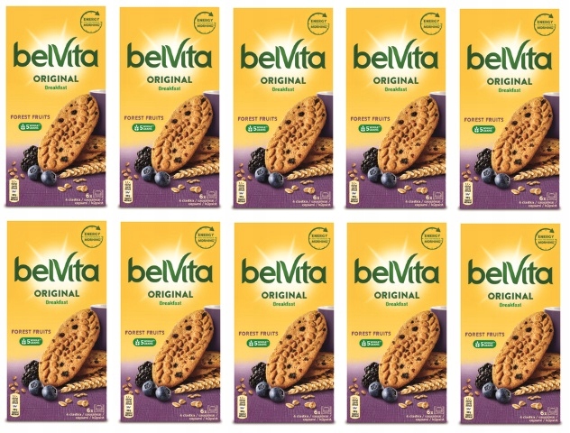 Levně 10 x 300 g Belvita Lesní ovocné sušenky Karton