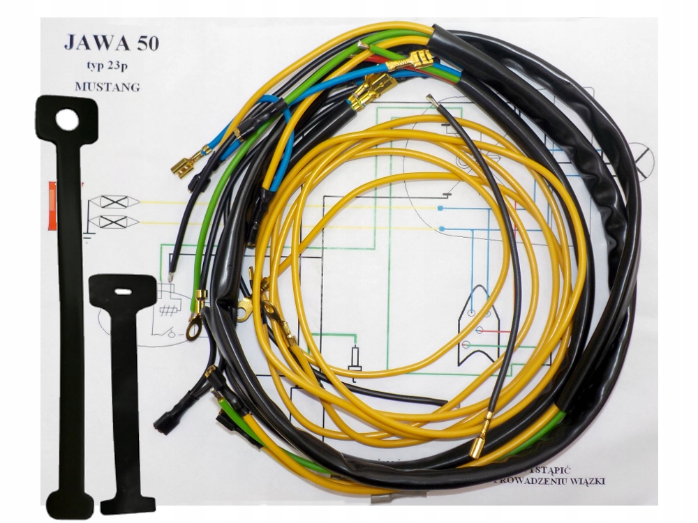 Instalacja Elektryczna Opaski Wiązka Jawka Jawa 50 23P Mustang