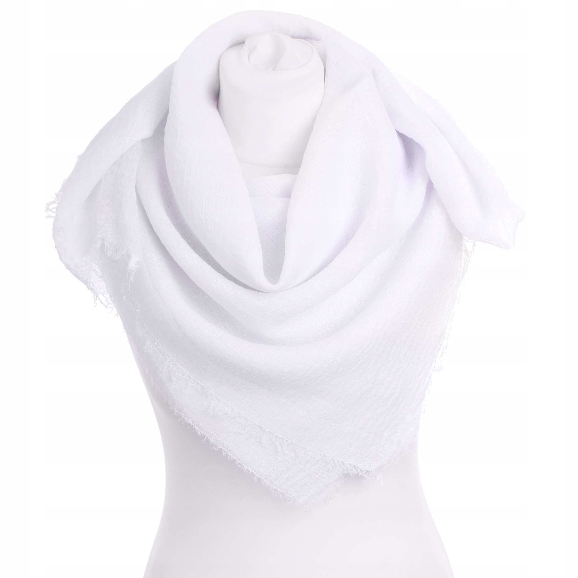 Szal damski apaszka chusta biały Marka Moramo