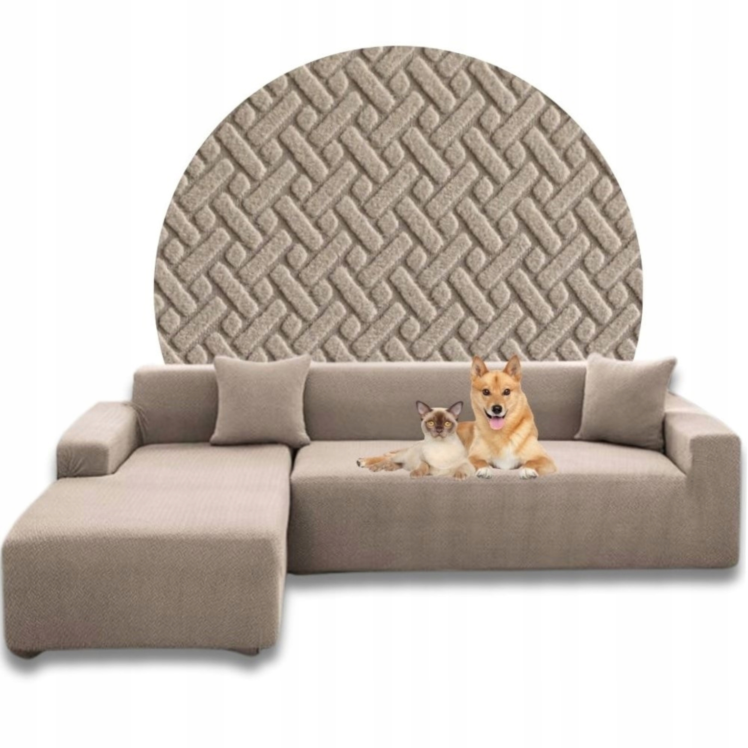 Potah Na Rohovou Pohovku Pohovka Žakár Jedle Levý Premium 2+2 Oeko-tex