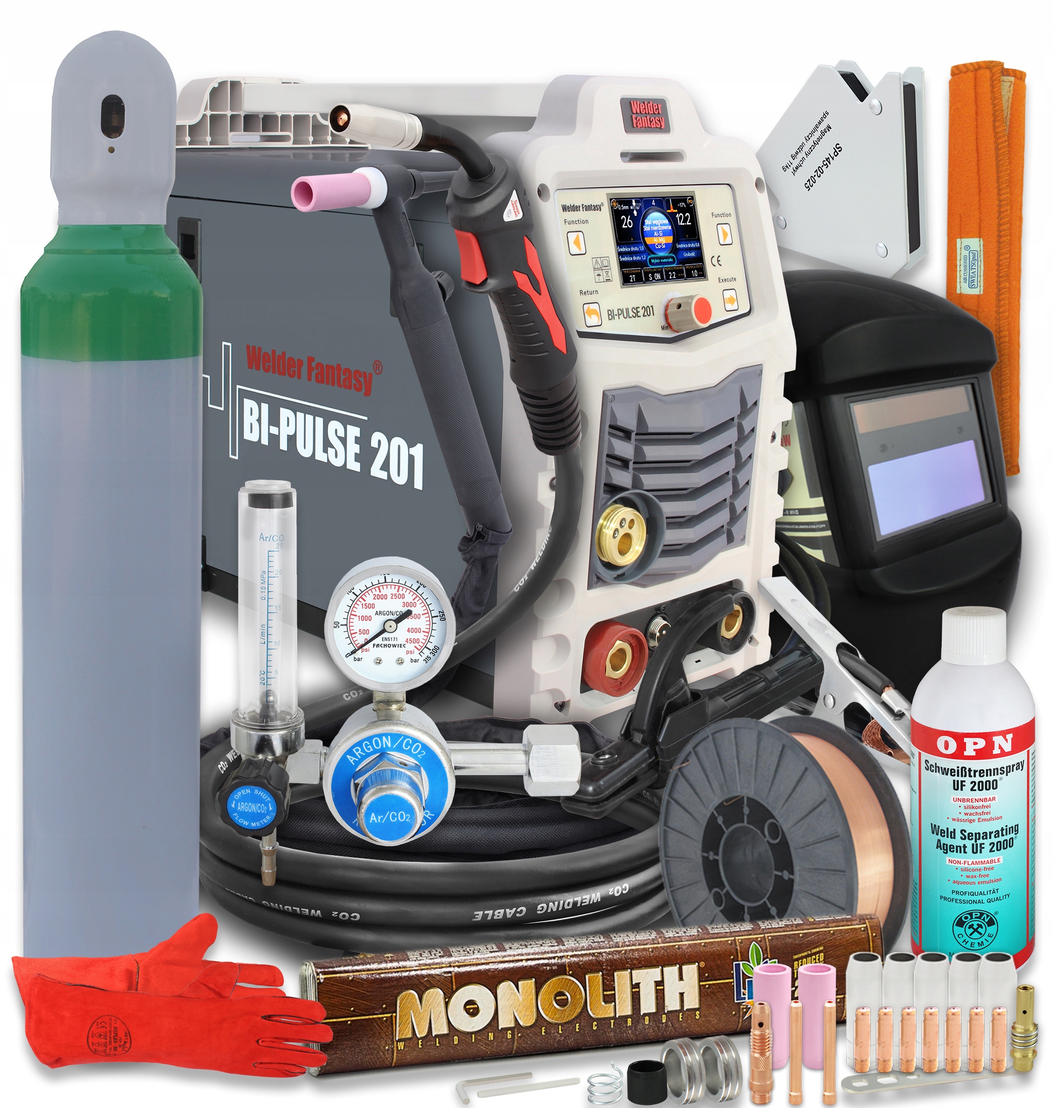 Półautomat spawarka BI-PULSE 201 MIG zestaw butla