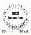 

Naklejki Inspekcyjne Przegląd 30mm 30sz English #1