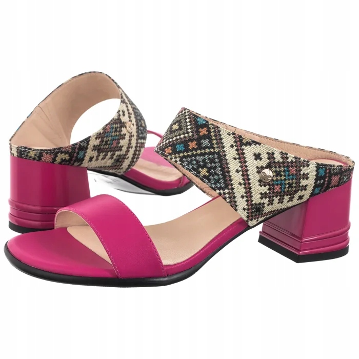 Kožené boty Dámské Nazouváky Maciejka Růžové K7522-15/00-1 Pink
