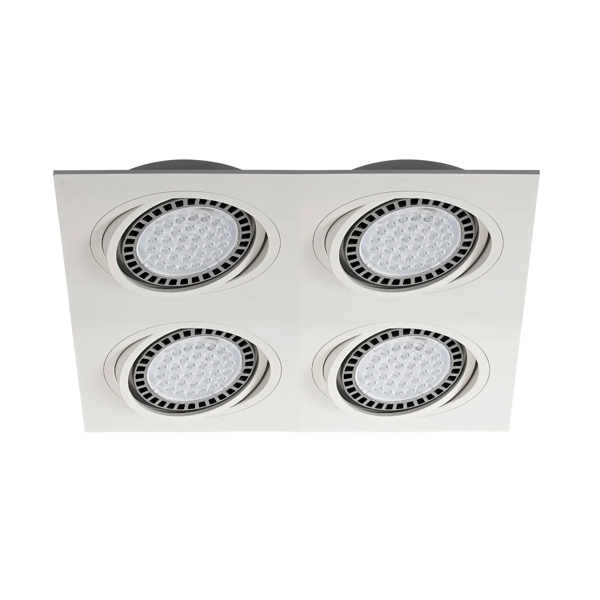 Lampa s nastaviteľným svietidlom, biela štvorcová, 4 bodové očko Zuma Line