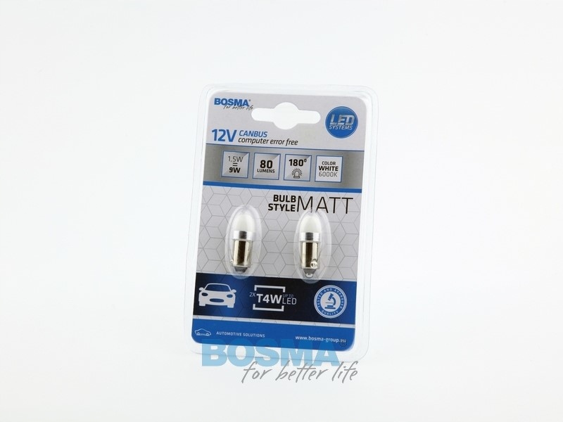 

Żarówka 12V 2xLED BA9S Biała 6000K Bulb Style Can