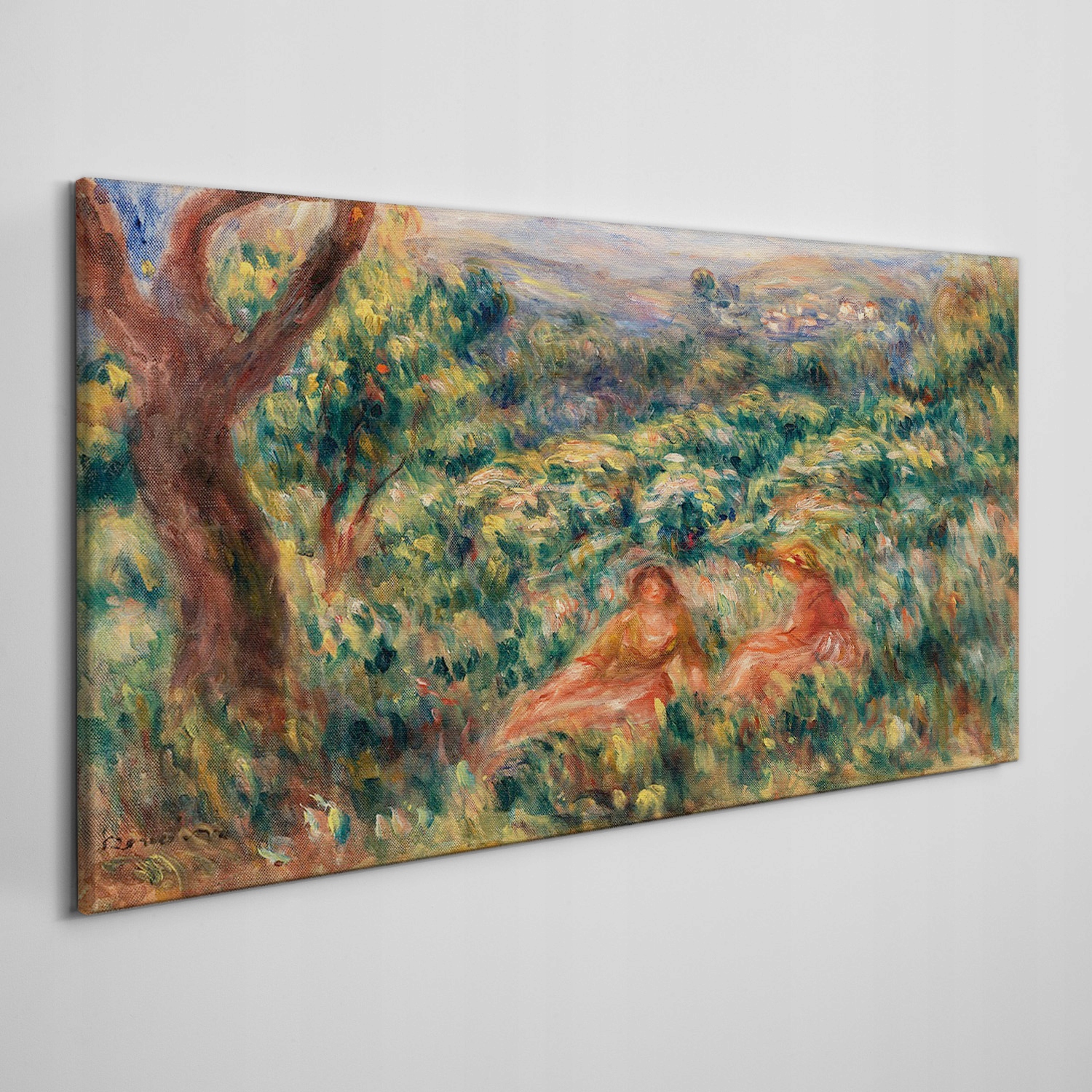 

Obraz na płótnie Kobiety drzewa łąka miasto 140x70