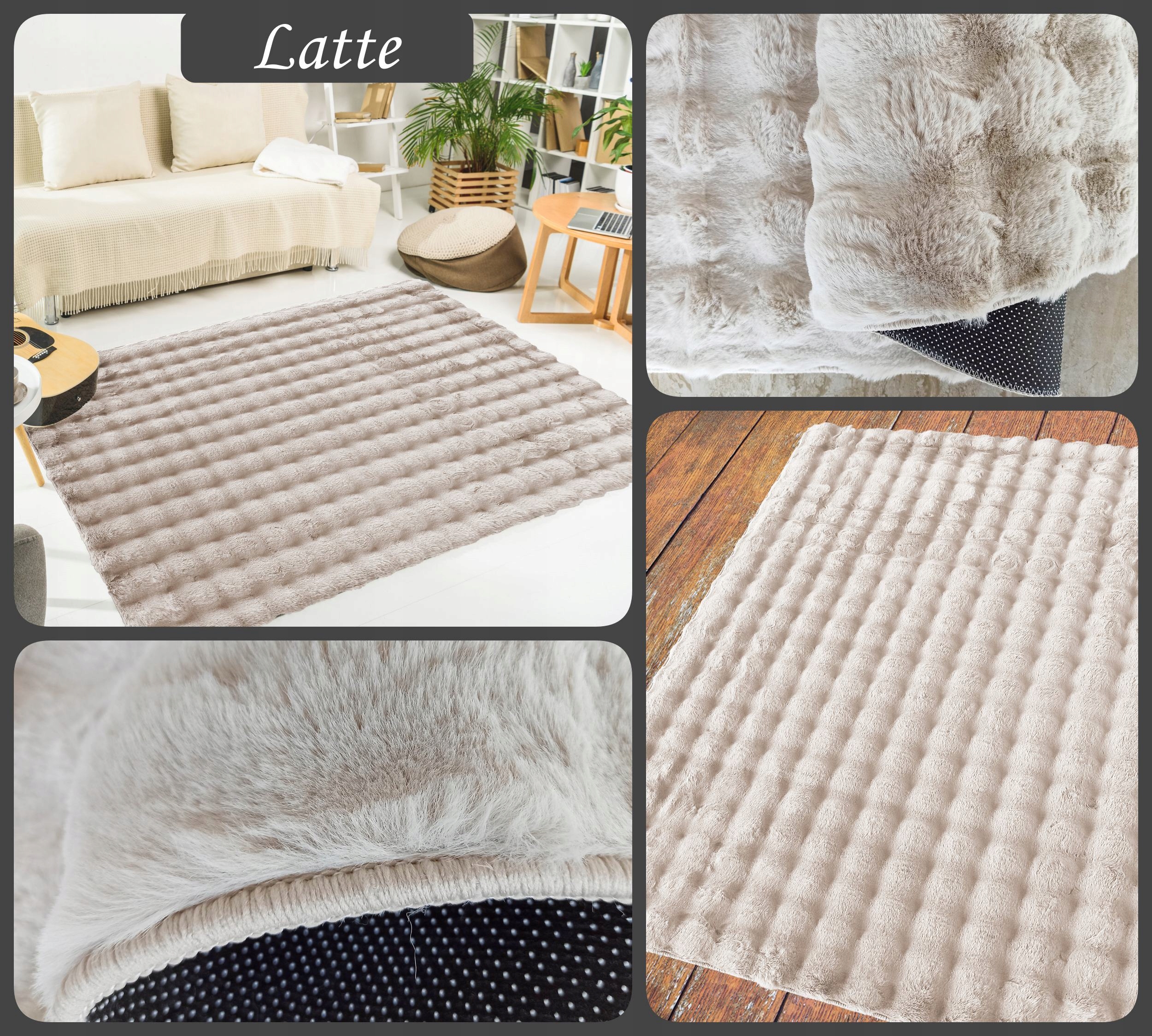 Dywan Shaggy Magic Rabbit 120x170 Pluszowy Bubble latte Kod producenta MERLIN-LATTE-120X170