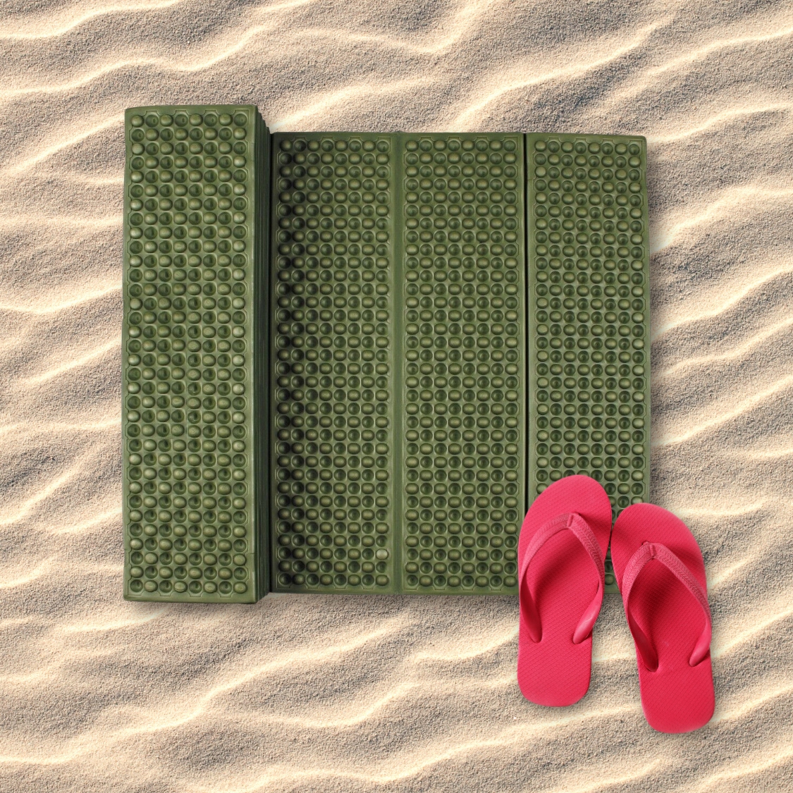 KARIMATA SKŁADANA MATA TURYSTYCZNA 185CM DO SPANIA PLAŻOWA WOJSKOWA BIWAK Waga 150 g