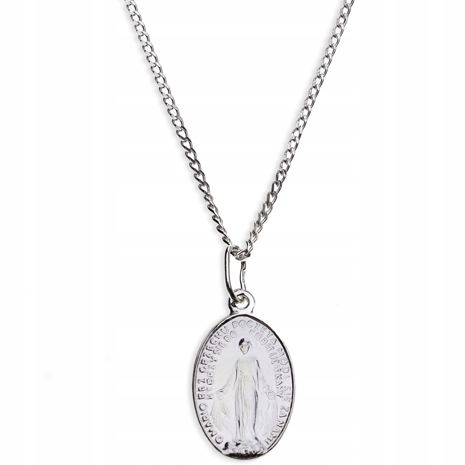 Stříbrný Řetízek Nádherný Medailon Neposkvrněný Komplet Svaté Přijímání Křest
