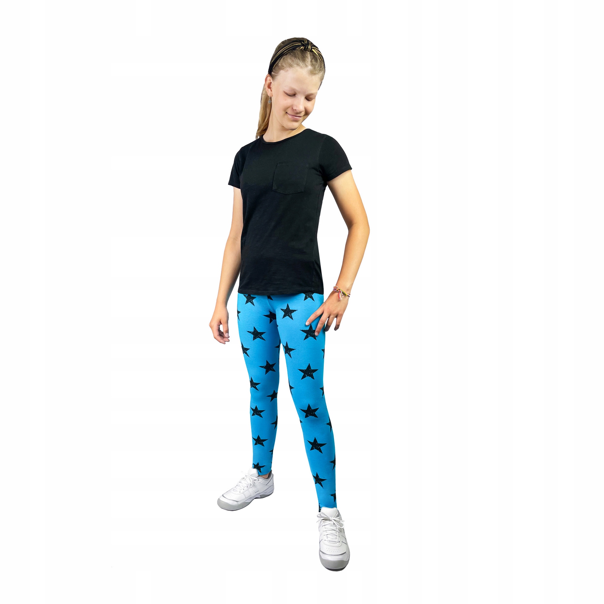 

Legginsy Getry Dziecięce Bawełniane Turkusowe 140