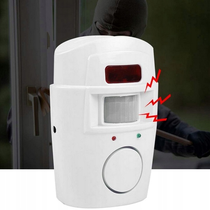 ALARM BEZPRZEWODOWY CZUJNIK RUCHU 105dB + 2 PILOTY Kod producenta 06892