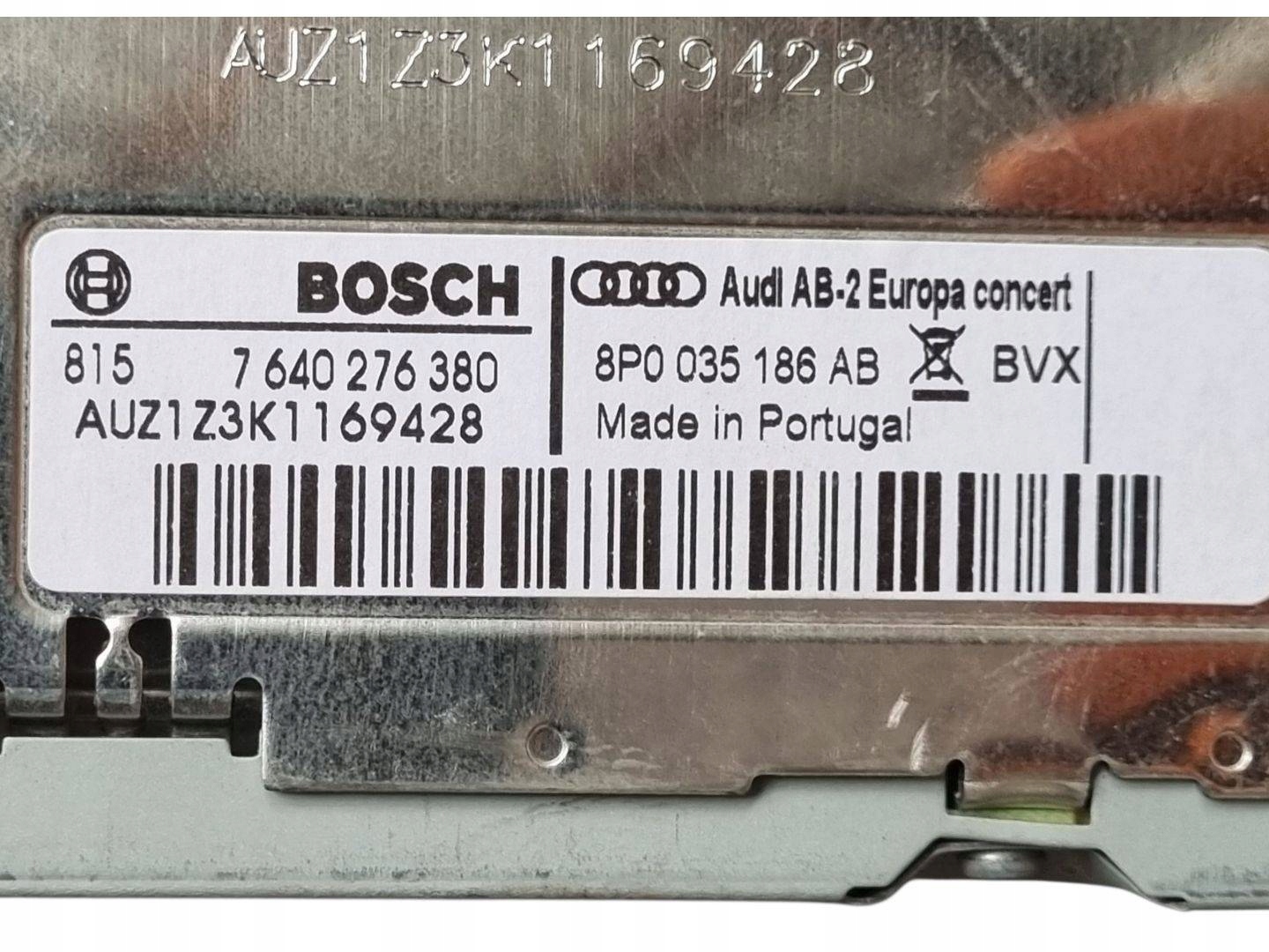 Radio samochodowe Audi A3 8P 2nd facelift 2010 8P0035186AB