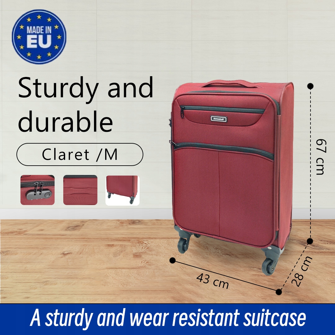 Walizka z tkaniny Oxford, 67*38*27 cm, czerwony 24 inch