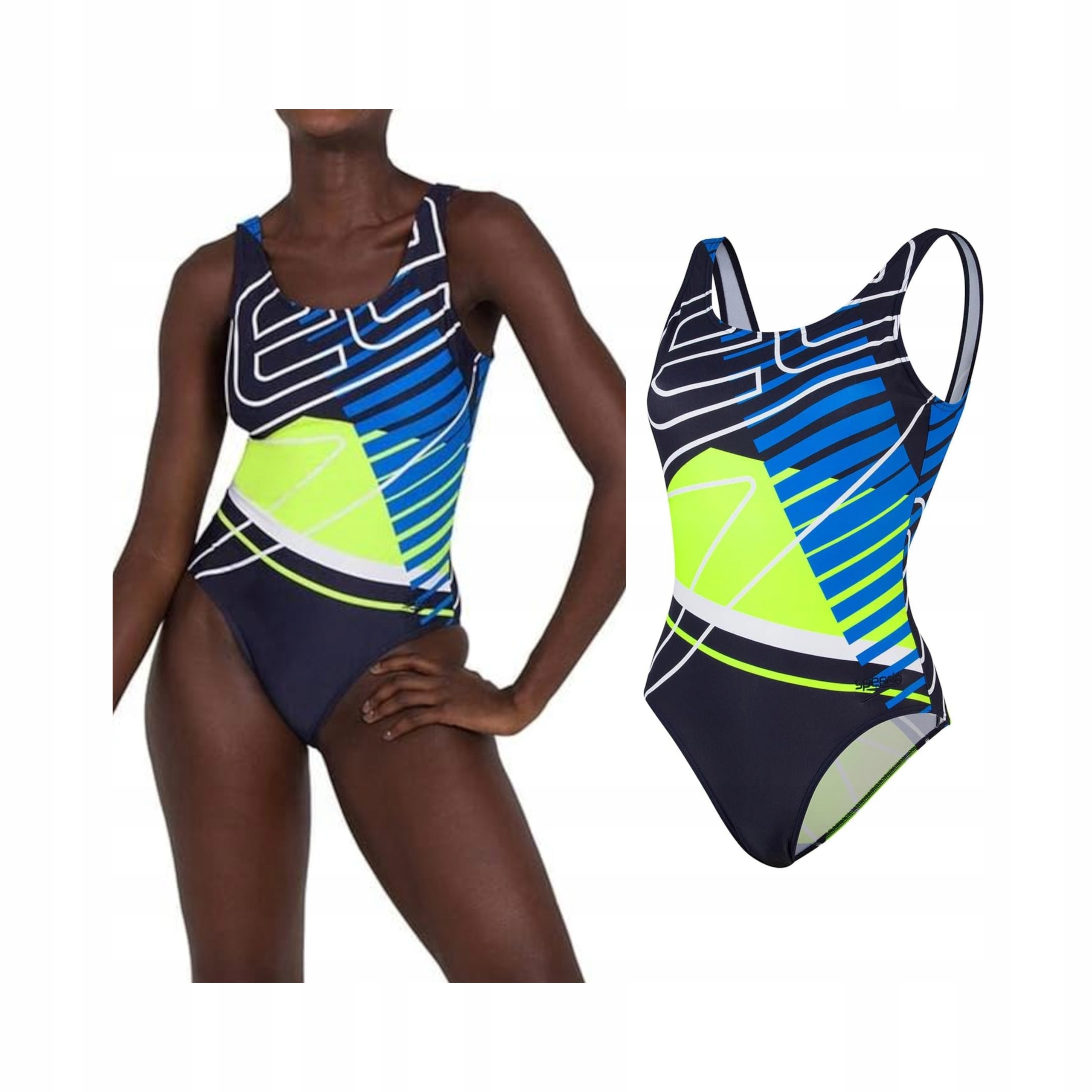 Dámské Jednodílné Plavky Speedo Placement U-back Navy Blue 42