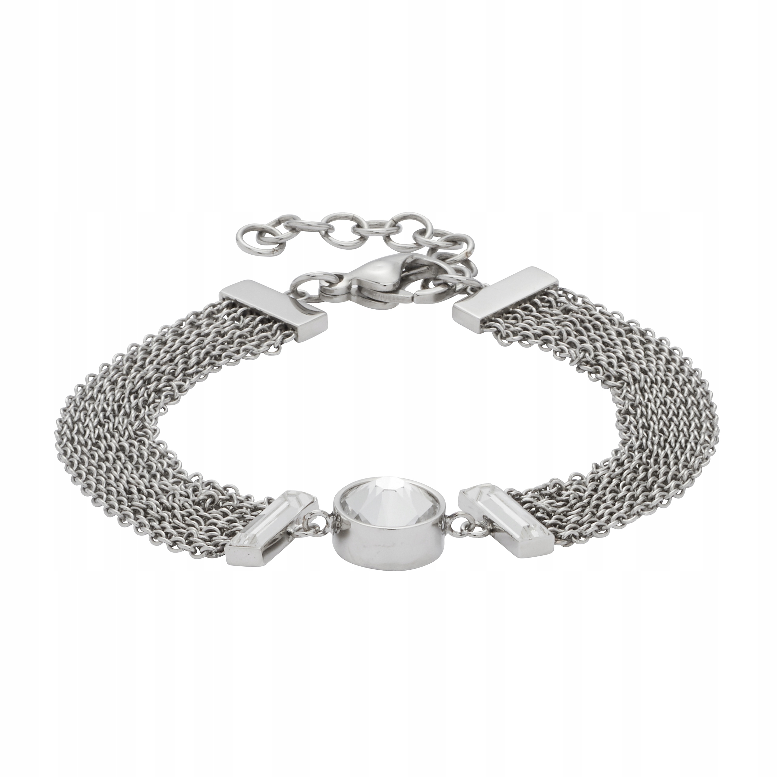 Magnetický náramek Křišťál Řetízková Ocel Chirurgická nastavitelná