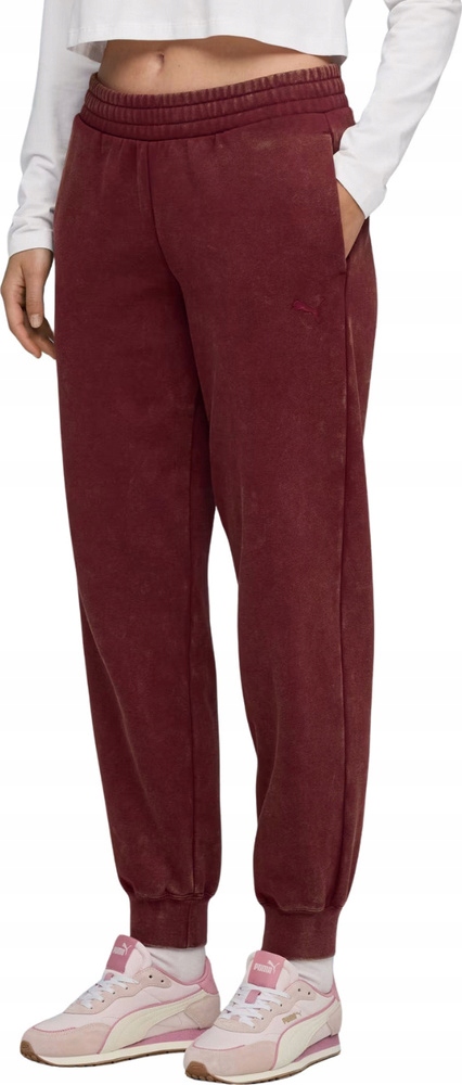 Dámské Kalhoty Puma Ess Elevated Comfort Wash Sweatpants Bordové 688 velikost XL