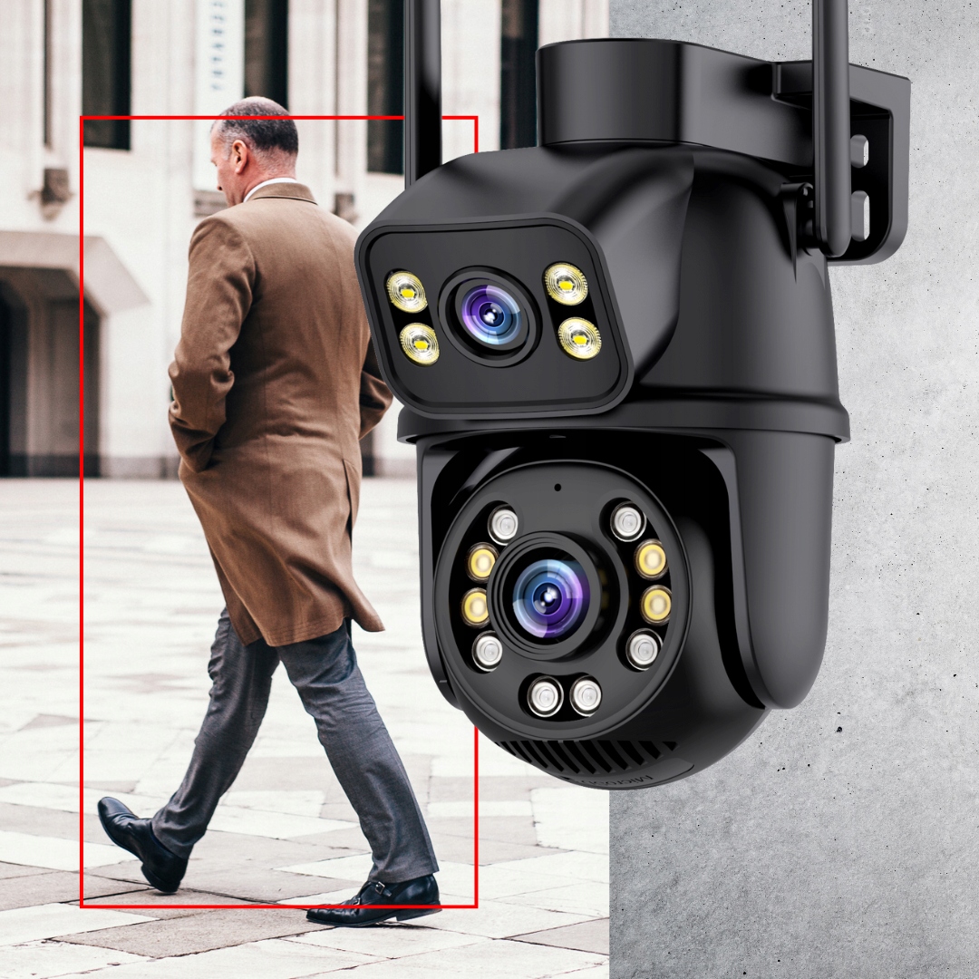 PODWÓJNA KAMERA OBROTOWA WIFI IP UHD AUDIO ZEWNĘTRZNA 6MPX 6MP 4K DETEKCJA Stan opakowania oryginalne