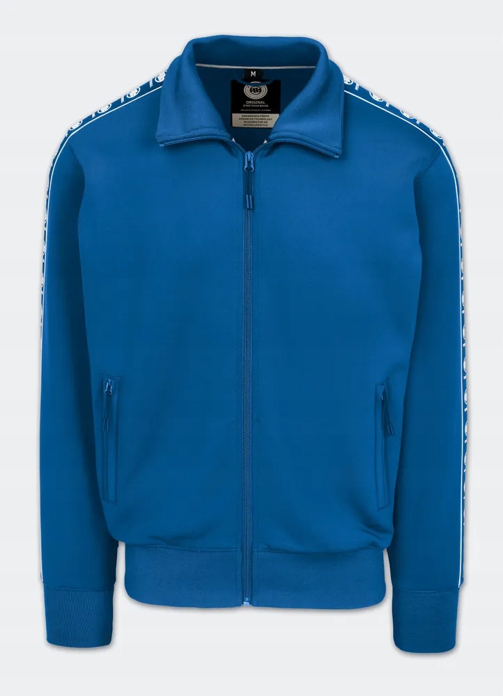 Pánská Rozepínací mikina Pitbull Oldschool Powers lampasy hladká matná XL