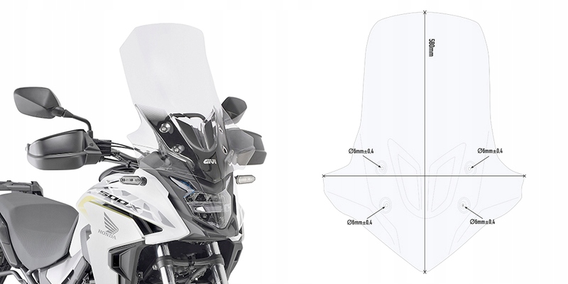 Motocyklové Sklo Givi D1171ST Honda Cb 500 X