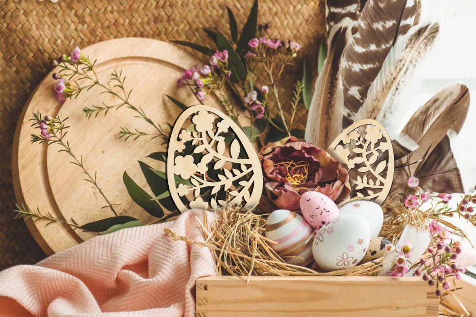 Drewniane JAJKO Ozdoby świąteczne WIELKANOCNE na stół do ozdabiania Pisanka Kod producenta Drewniane JAJKO Ozdoby świąteczne WIELKANOCNE