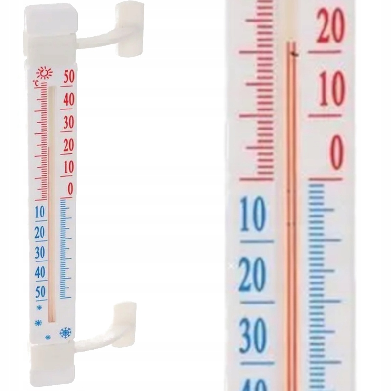 TERMOMETR ZAOKIENNY PRZYKLEJANY NA OKNO ZEWNETRZNY SAMOPRZYLEPNY DŁUGI Marka Inna