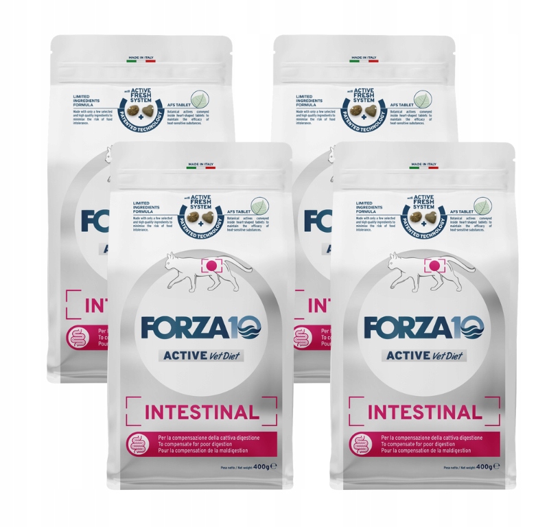 Forza10 Veterinární dieta Intestinal Active pro kočky 4 x 400 g