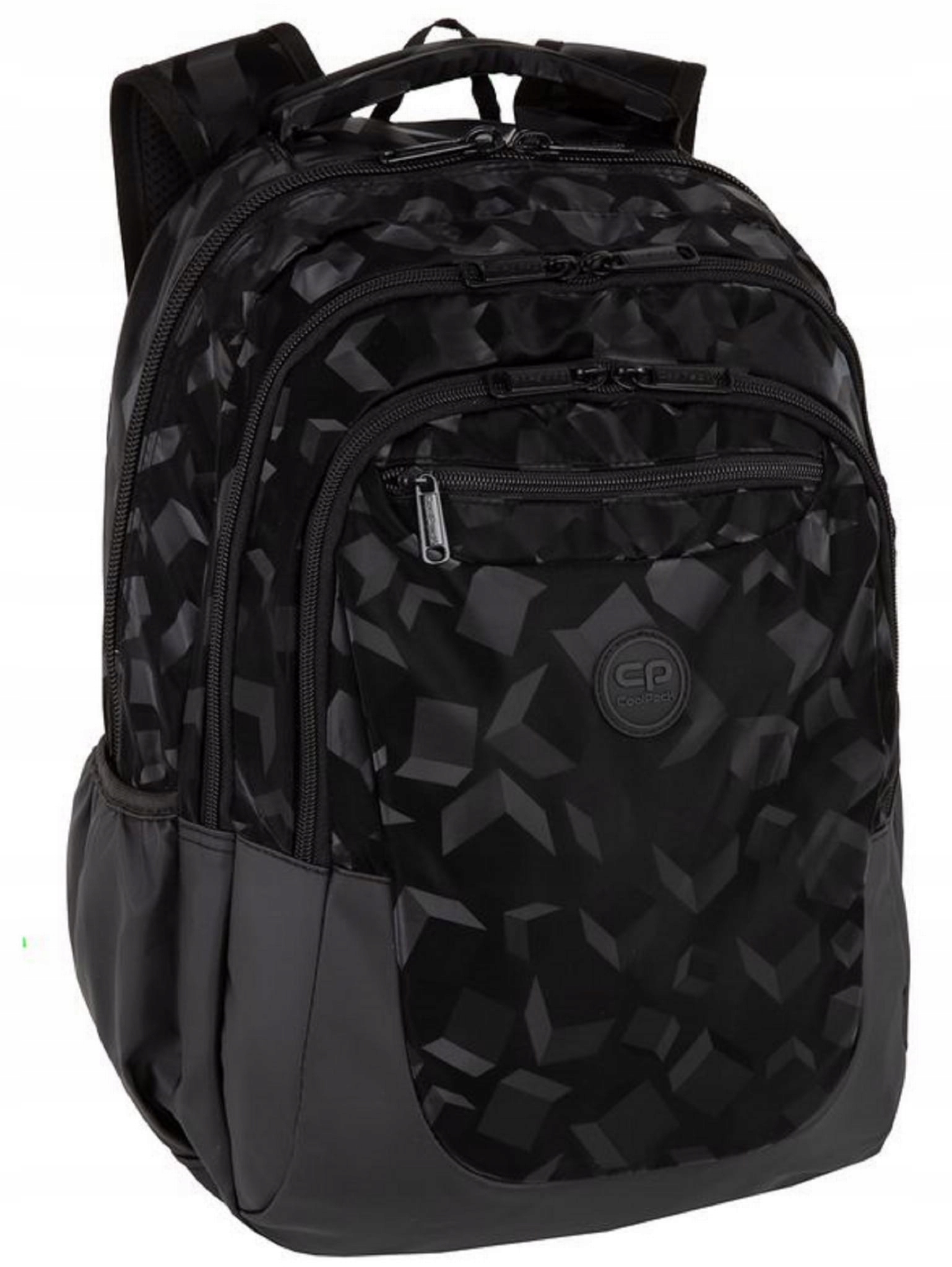 Plecak młodzieżowy Coolpack czarny bloki kwadraty pojemny plan lekcji