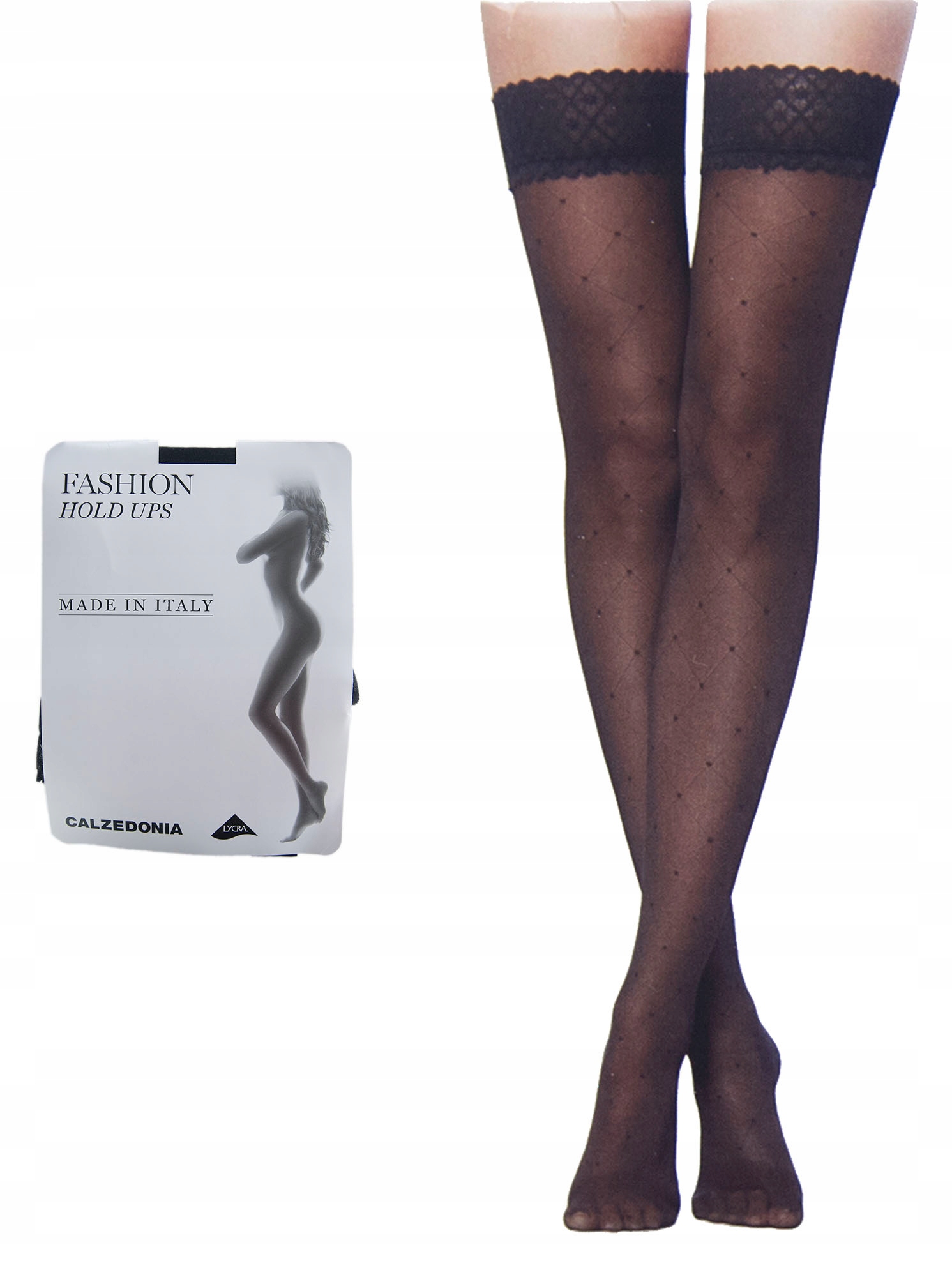 

Calzedonia pończochy samonośne romby 3/4 M/L