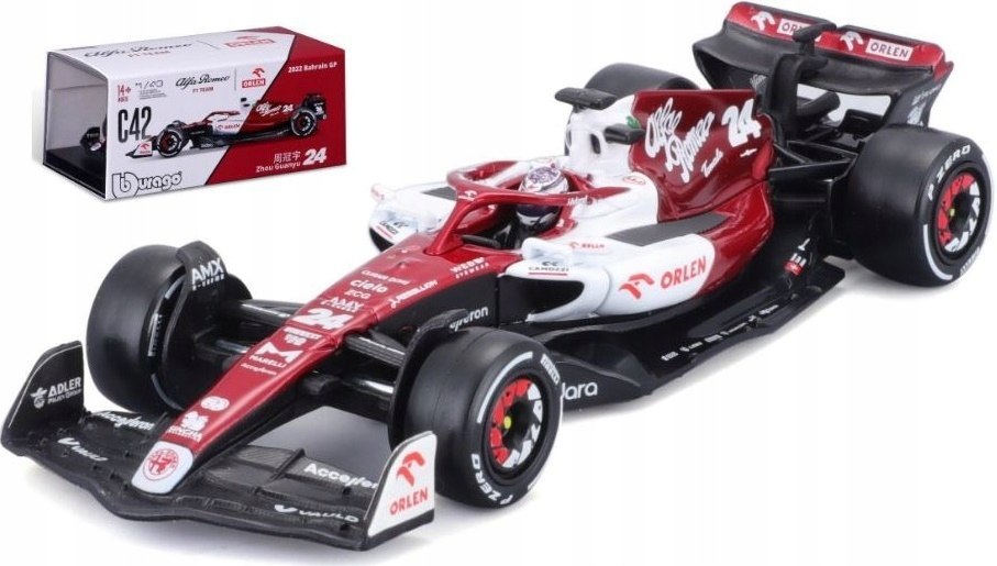 Alfa Romeo C42 F1 2022 24 Guanyu Přilba BBurago 1:43