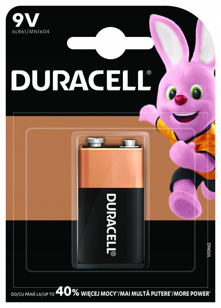 

Bateria Alkaliczna 9V 6LR61 6F22 R9 Duracell 1SZT.