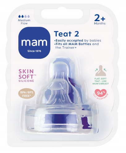 MAM Smoczek do butelki Rozmiar 2 2 szt.