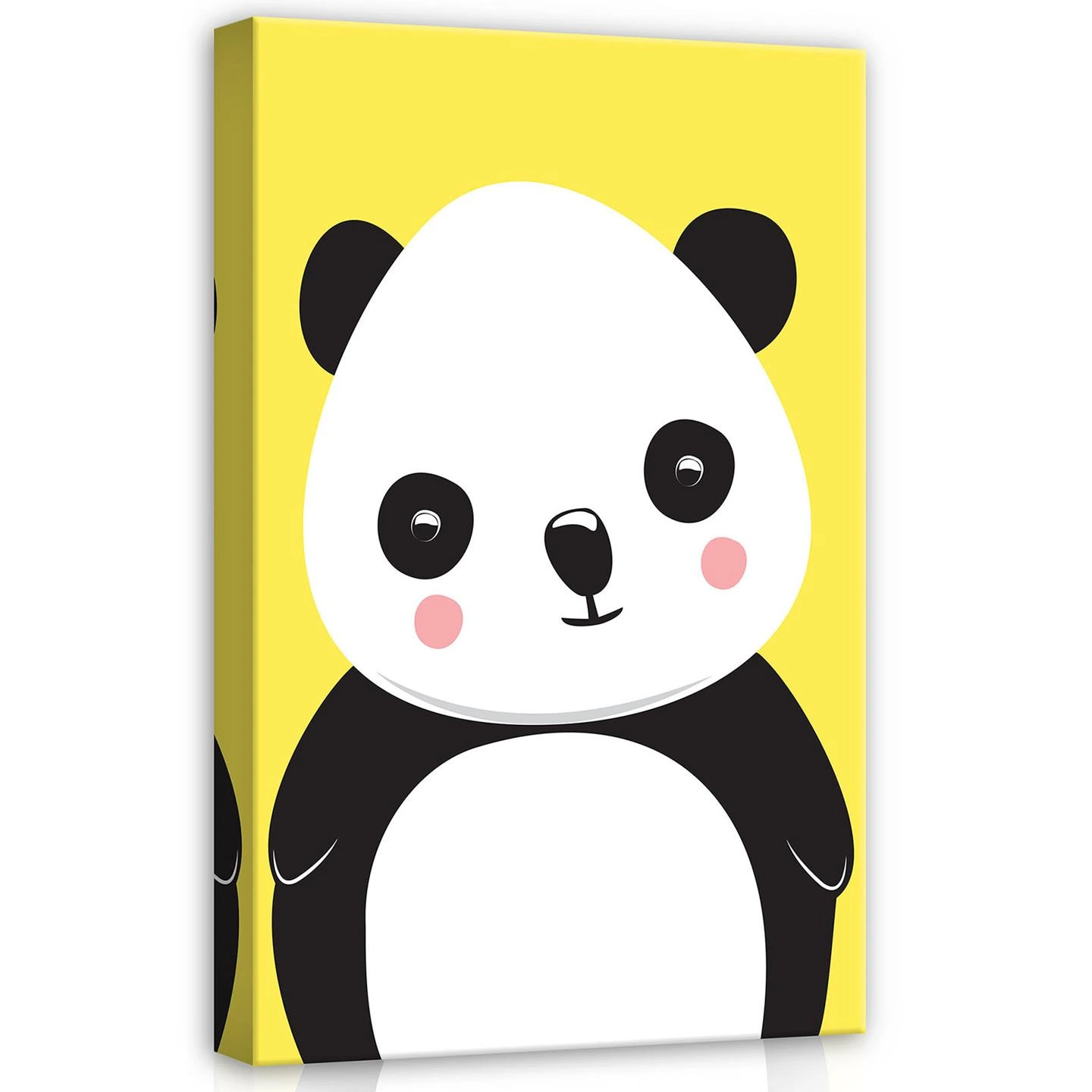 Obraz na plátně nástěnný obraz žlutá bílá panda dětská dekorace 40x60