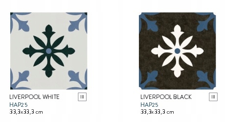 PŁYTKI PATCHWORK HALCON LIVERPOOL BLACK 33,3X33,3 Typ gres