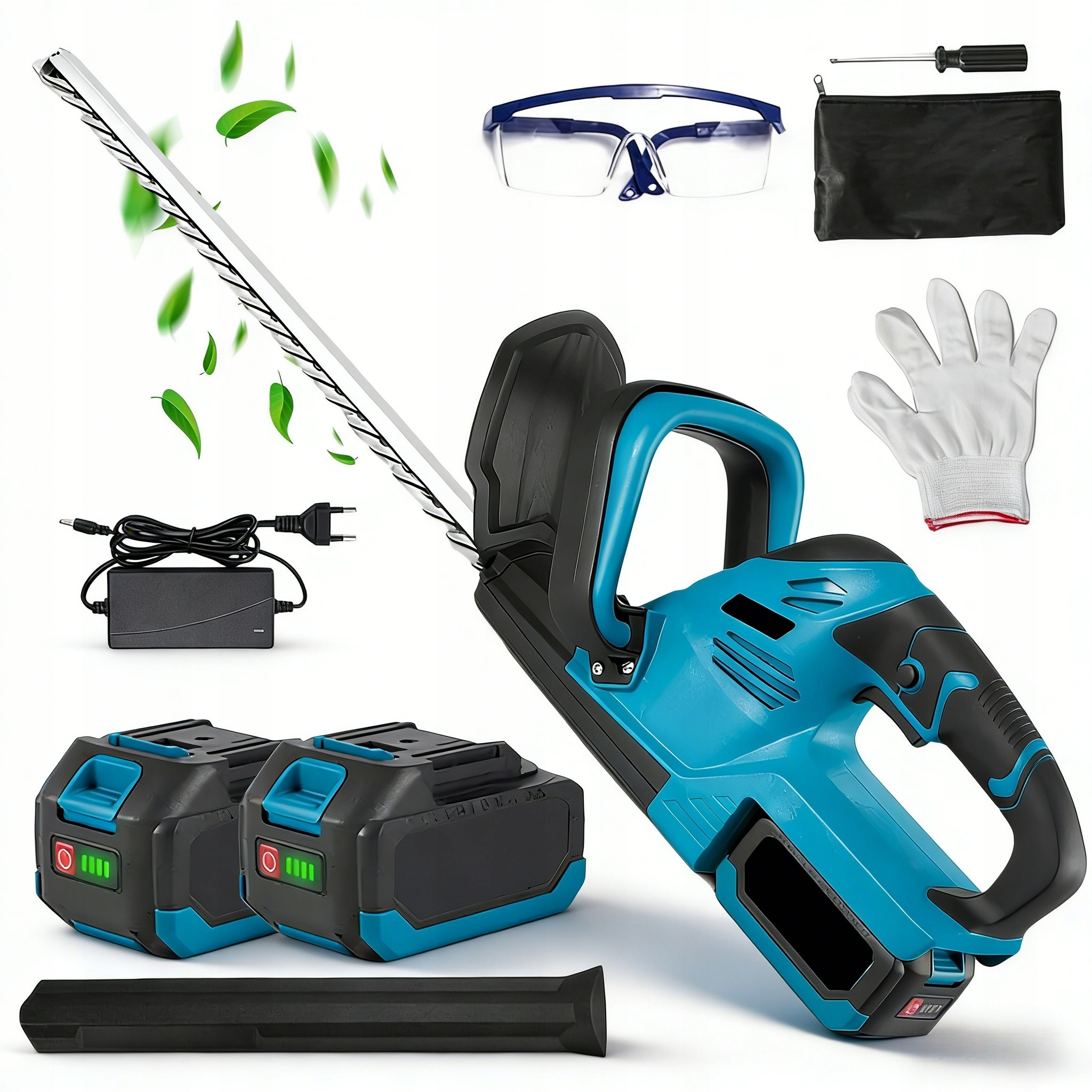 Elektrické Nůžky Na Živý Plot 500W Baterie 3000MAH, Nastavitelná Hlava 90°