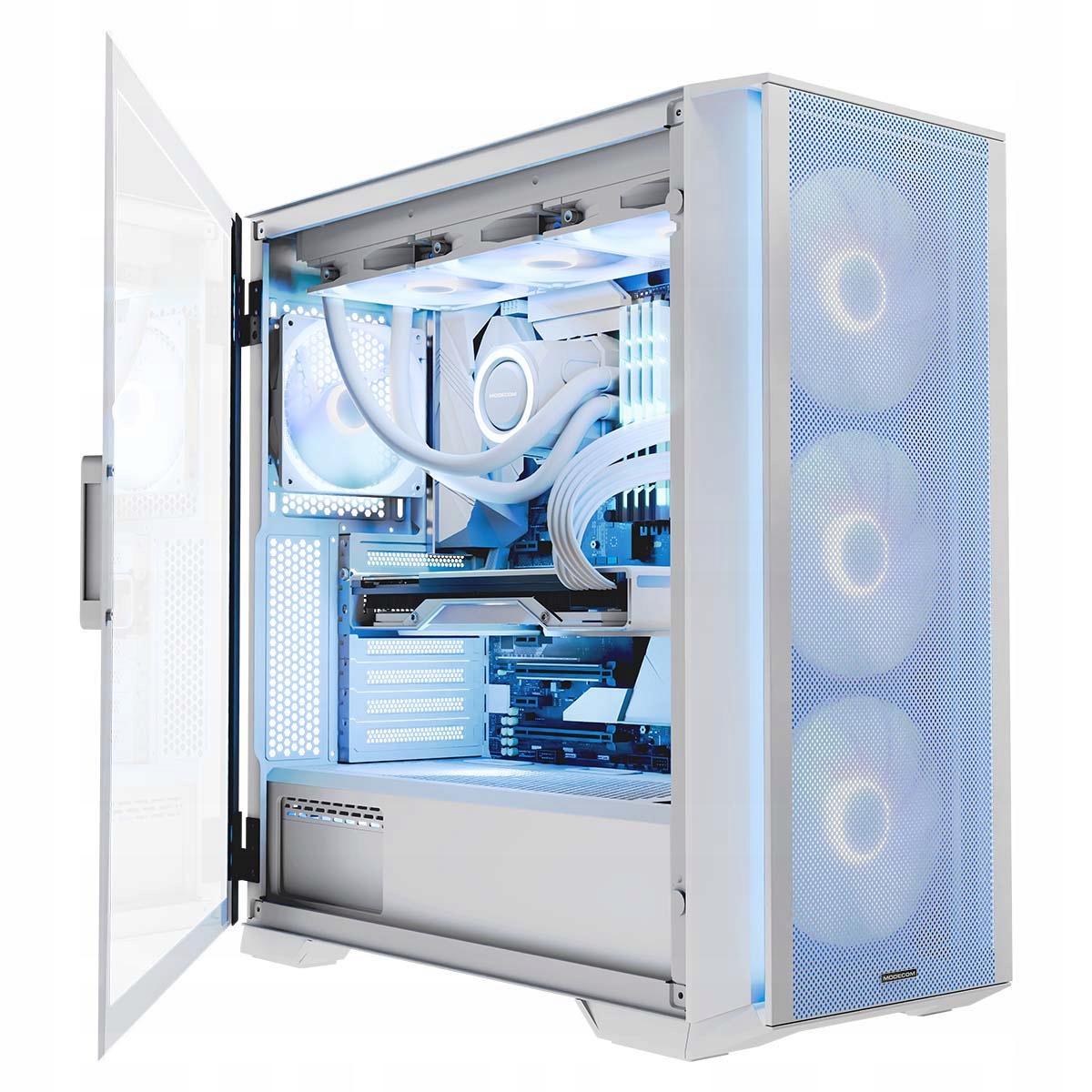 Modecom Horizon Argb Flow MIDI Herní počítačová skříň bílá E-atx