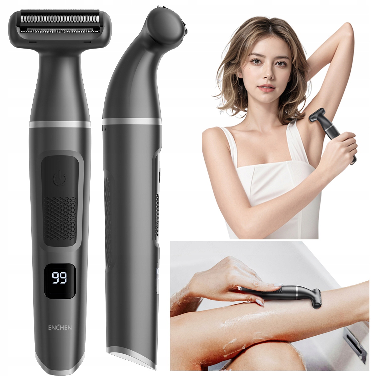 Dámský zastřihovač Enchen A1 Strojek na stříhání bikin a podpaží nohou Usb-c