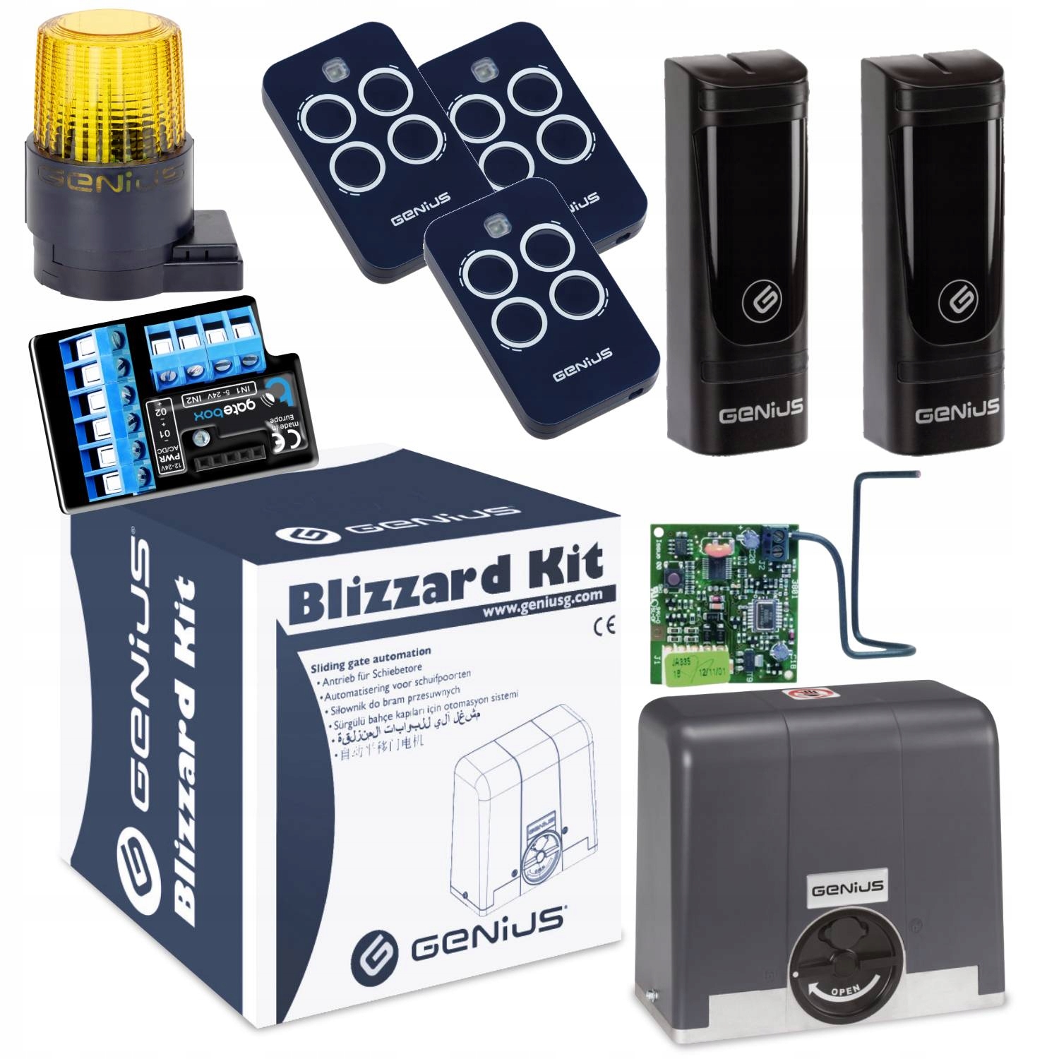 Genius BLIZZARD500+ Modul WiFi Lampa+ Pilot 3ks pohon posuvnej brány
