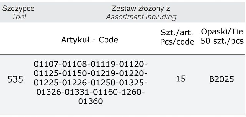 BETA BM SZCZYPCE AUTOMATYCZNE 535 80403 Producent code 80403