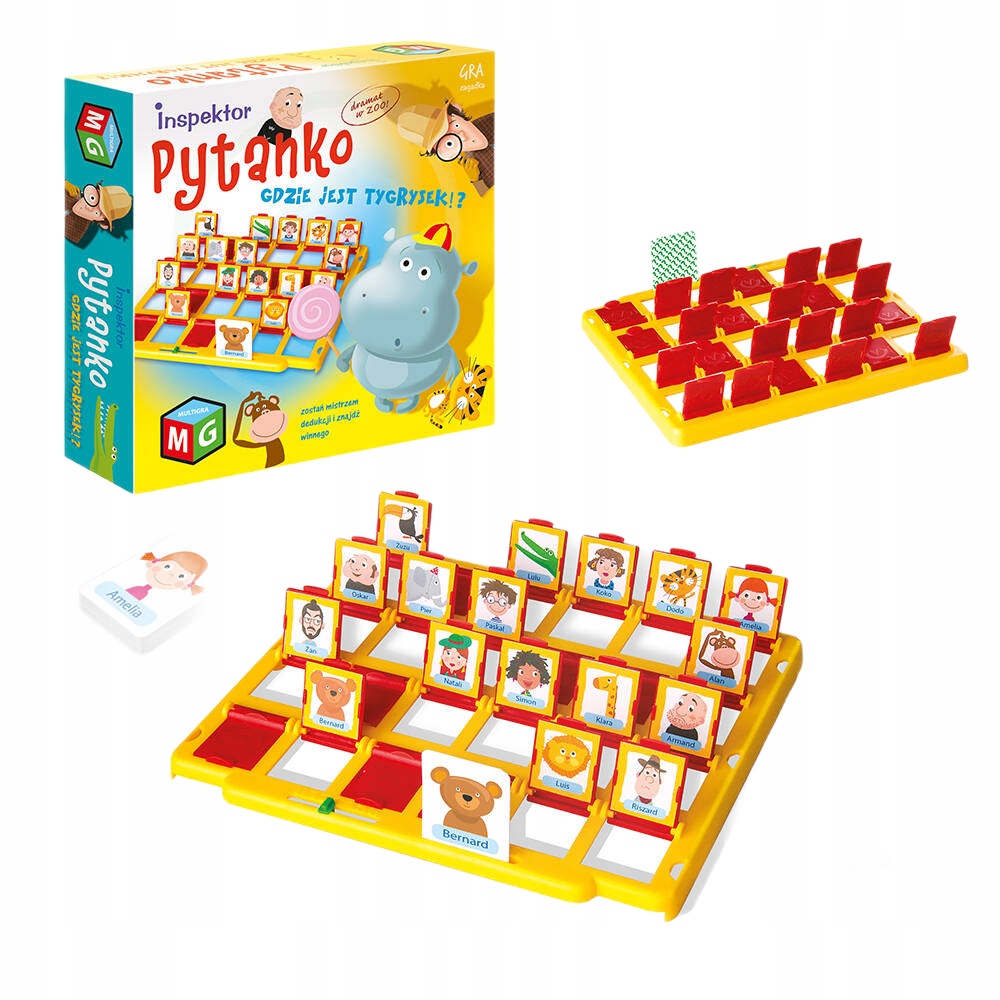 GRA RODZINNA INSPEKTOR PYTANKO GDZIE JEST TYGRYSEK ? KIM JEST ? ZGADYWANKA Wydawnictwo Multigra