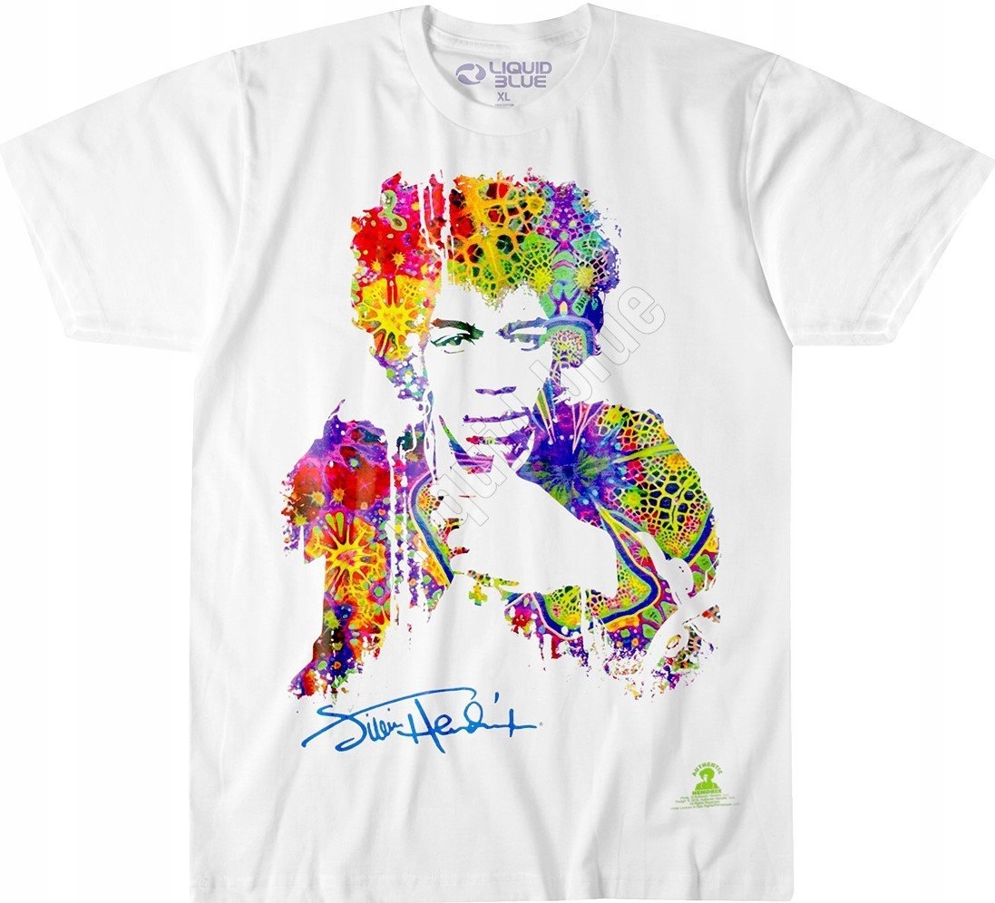 Jimi Hendrix Riding with the Wind Tričko Liquid Blue M