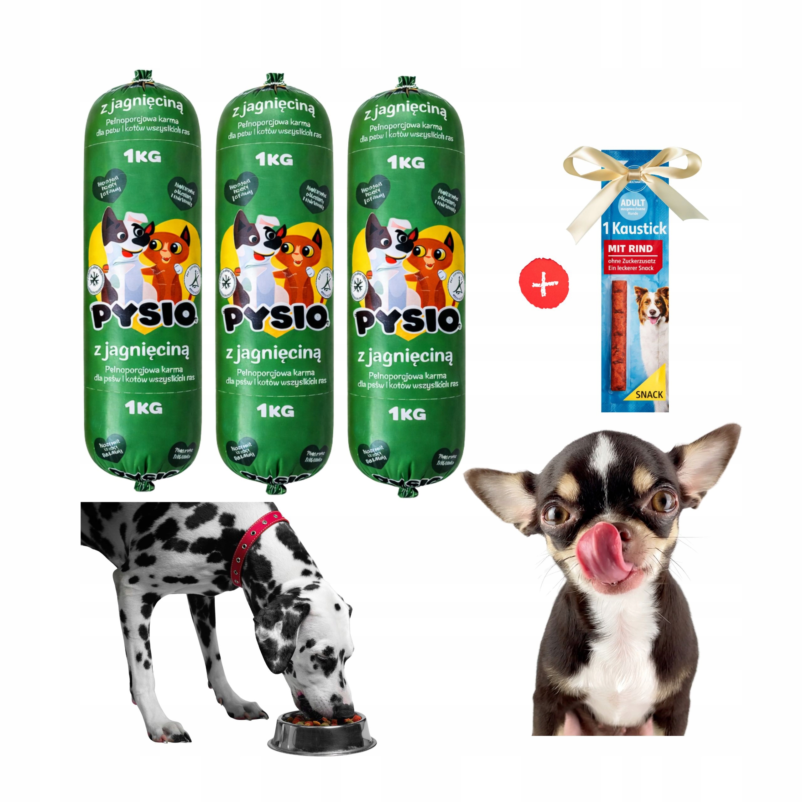 Levně Krmivo pro psa, tyčinka s jehněčím masem, sada 19 kg, 90 % masa bez konzervantů