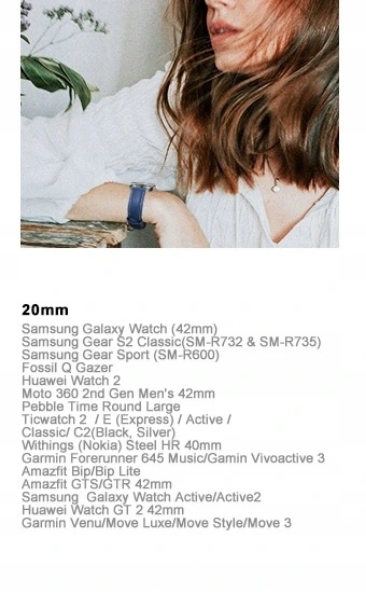 Bransoleta / Pasek do Samsung Galaxy Watch Active Kompatybilność Samsung