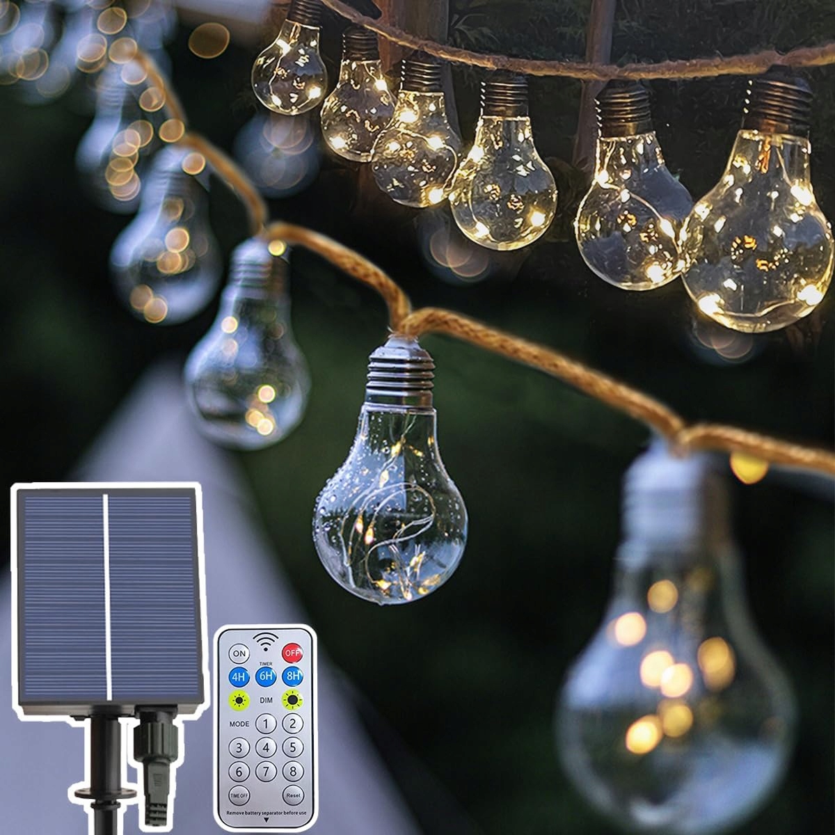 Girlanda Ogrodowa Solarna Lampki Zewnętrzne Ogrodowe 7,8m 16 Led Kulki