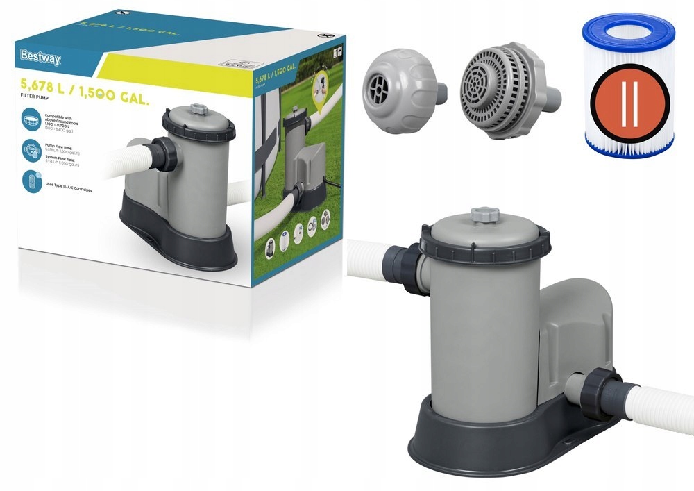Filtračné Čerpadlo pre bazén 5678 l/h Bestway 58389