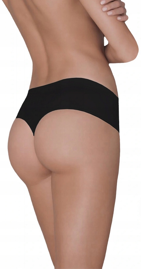 GATTA BEZSZWOWE SPORTOWE STRINGI SISI CZARNE S Kolor dominujący czarny