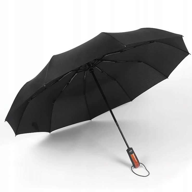 MOCNY PARASOL PARASOLKA MĘSKA DAMSKA SKŁADANY AUTOMAT + POKROWIEC CZARNY XL Marka inna