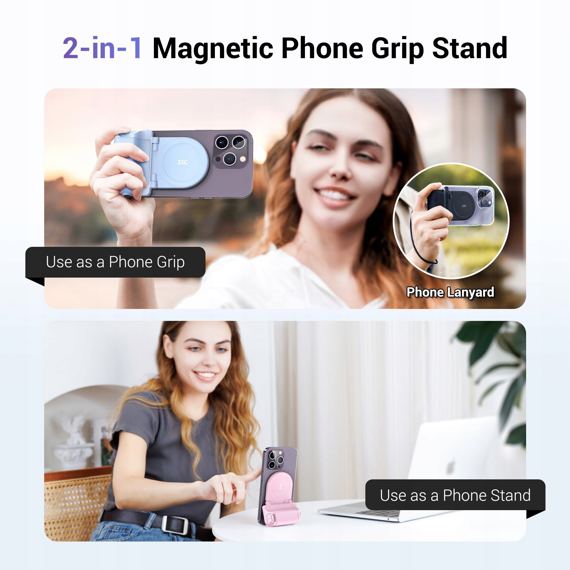 JJC Magnetyczny Uchwyt do Telefonu z Pilotem Bluetooth do iPhone i Android — miniatura 2