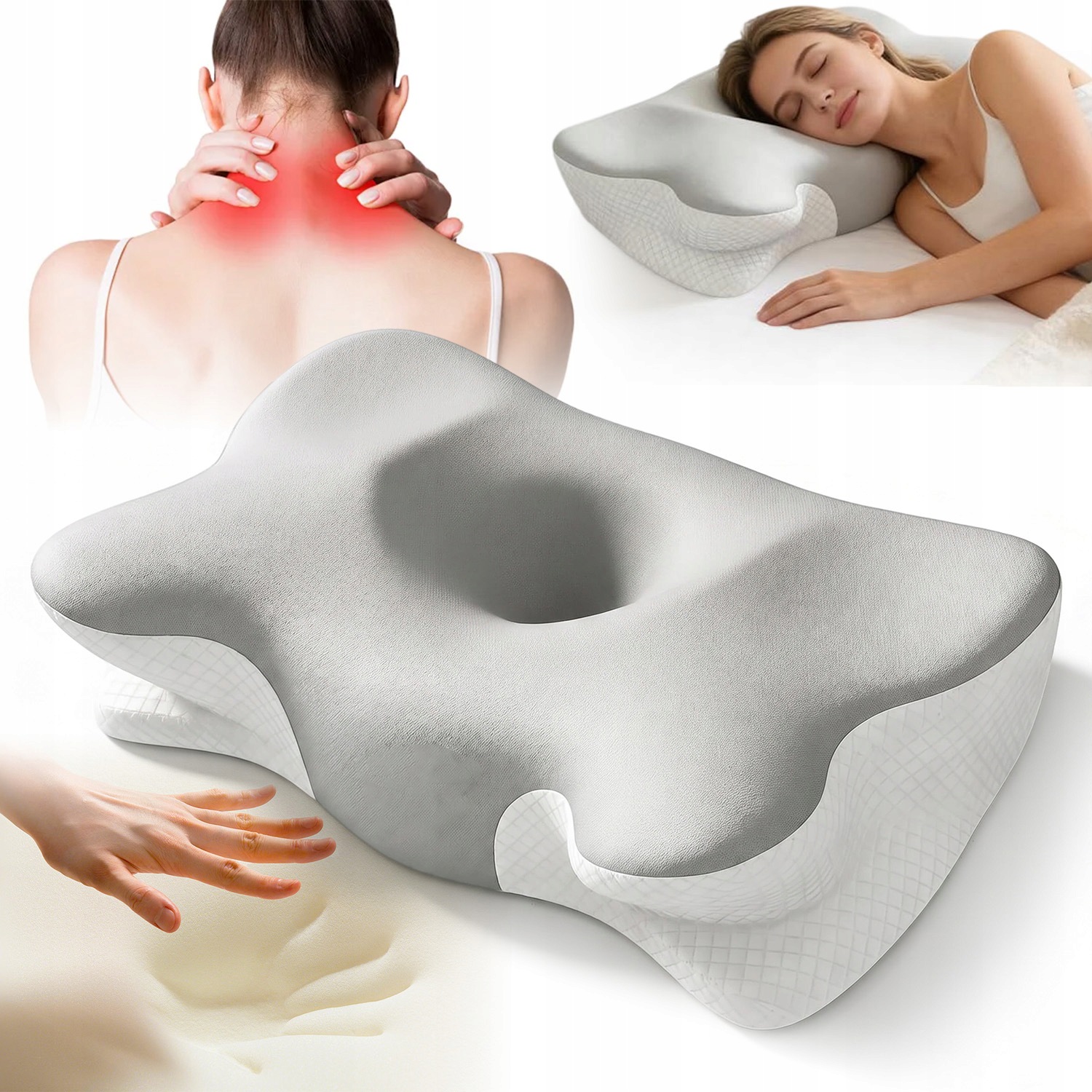 Poduszka Ortopedyczna Do Spania Pianka Memory Foam Podpora Karku