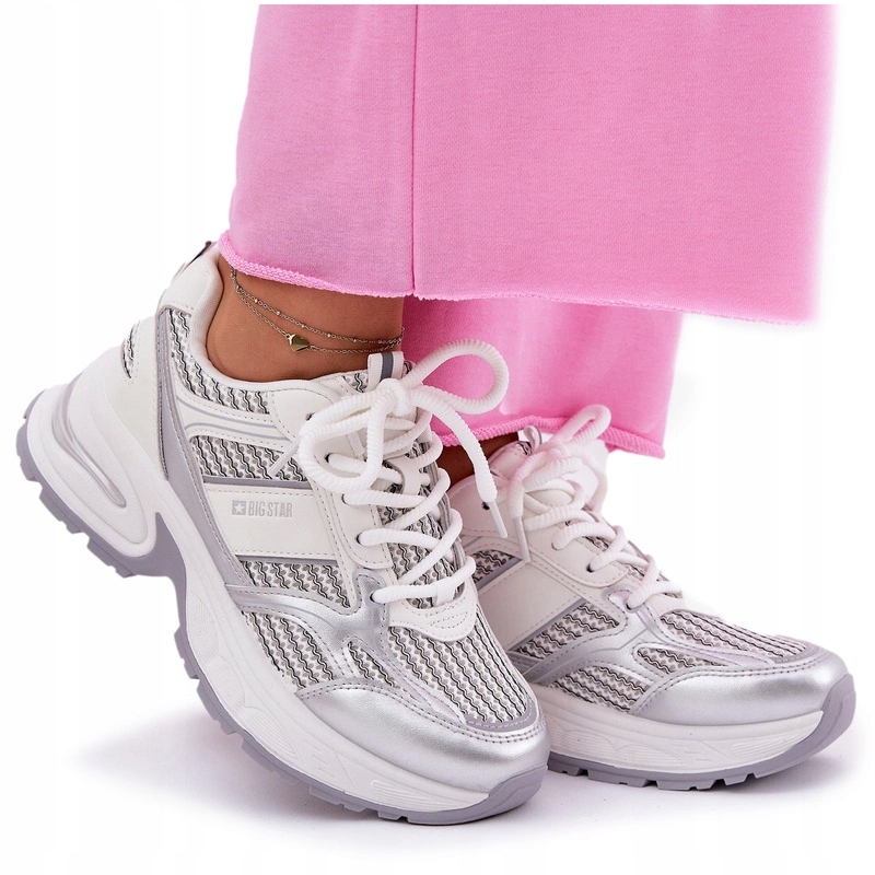 Dámské Tenisky Na Masivní Podrážce Big Star RR274A195 Bílé 40