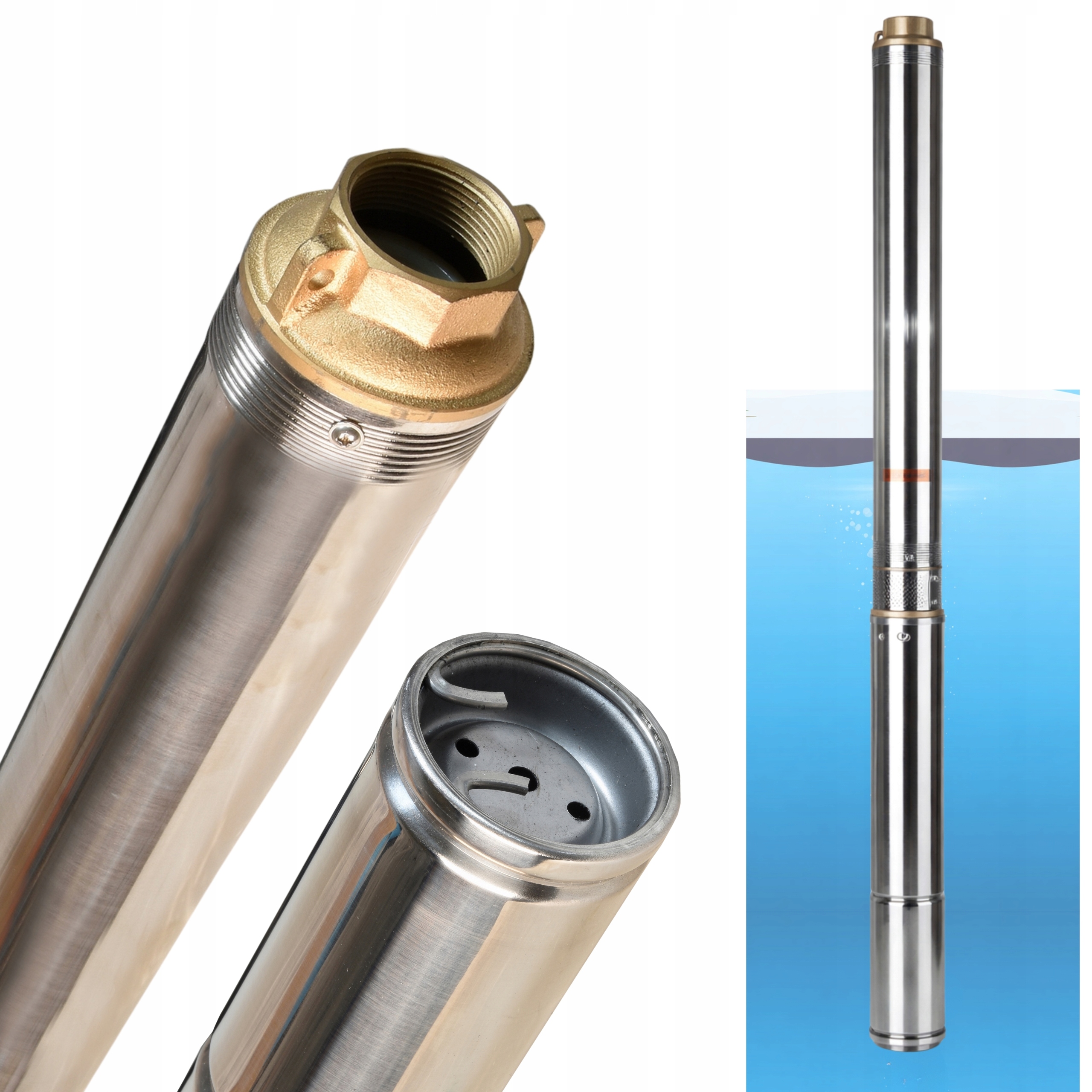 Ponorné Čerpadlo Do Studny 3" Proti Písku 370 W 50 L/min, 65 M Vody S Rotory